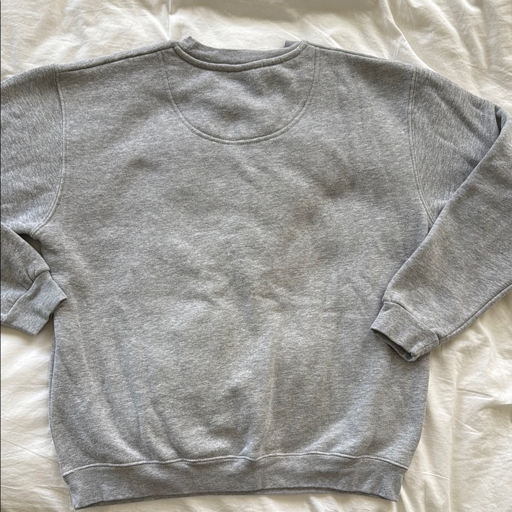 Gray and Red Crewneck Sweater with Iconic Design - Picture 2 of 3